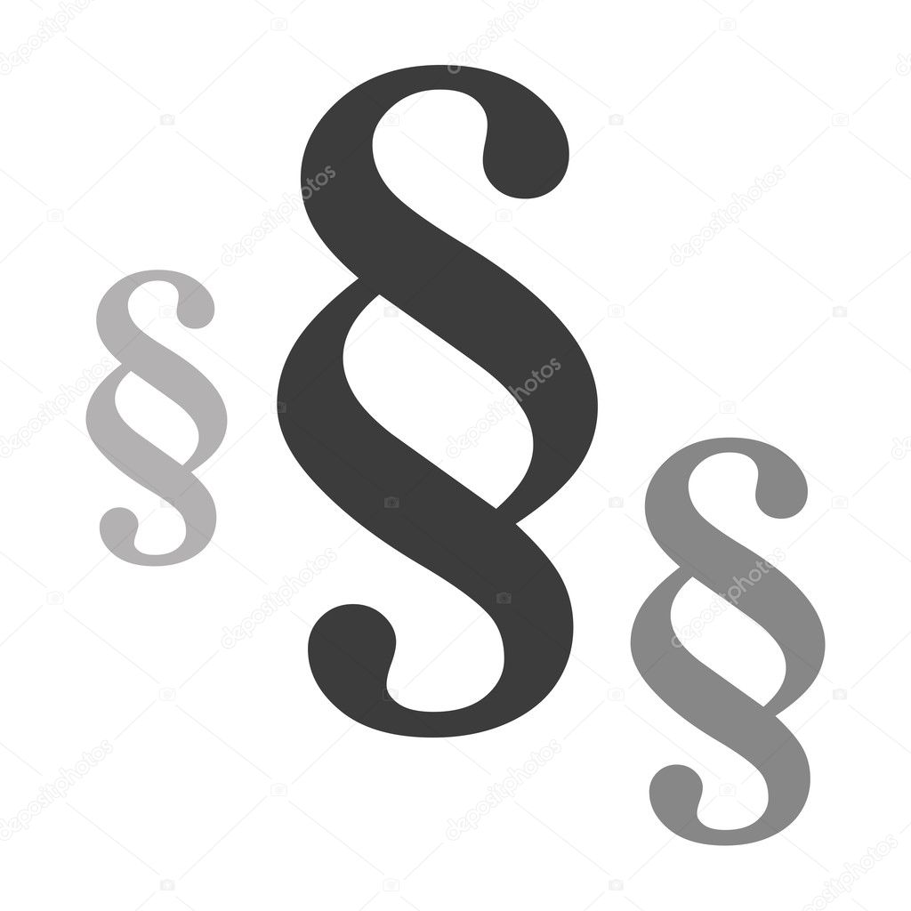 paragraaf paragraaf teken symbool 3d voorwaarden justitie wet