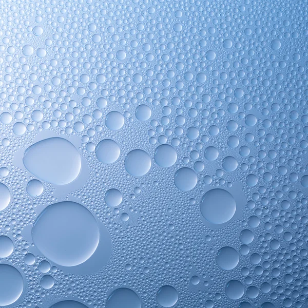 Water drops beading nano effect tau lotuseffekt blue sealer repels rain deflector — Stock Photo, Image