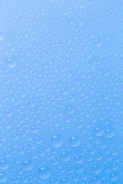 Water drops beading nano effect tau lotuseffekt blue sealer repels rain deflector — Stock Photo, Image