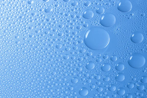 물 방울이 슬 방울 효과 나노 효과 lotuseffekt 블루 임신 들어갈 비 편향 — 스톡 사진