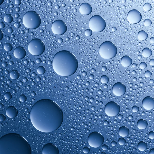 Gota de agua efecto gota de rocío nano efecto lotuseffekt impregnación azul repele deflector de lluvia — Foto de Stock