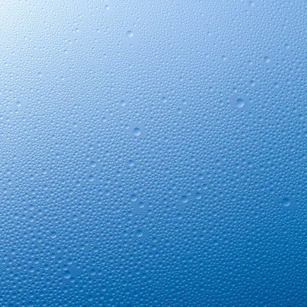 Vody Kapky rosy pokles efekt nano efekt lotuseffekt modré impregnace odpuzuje déšť deflektor — Stock fotografie