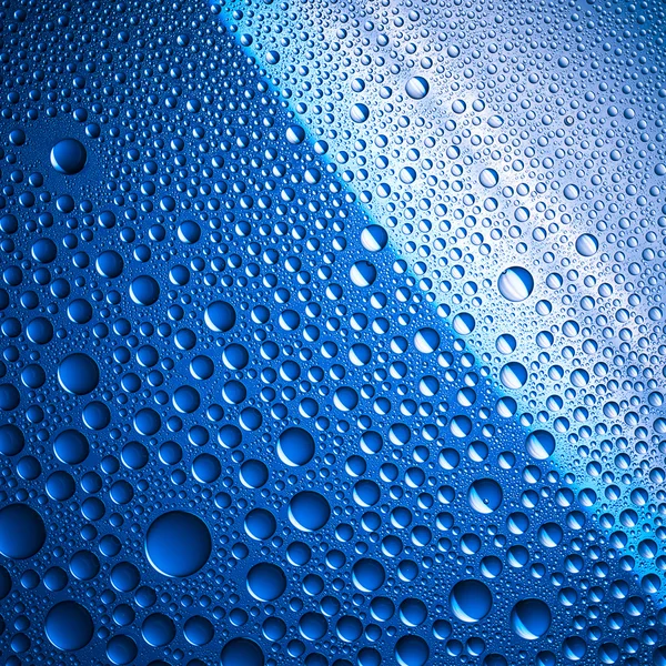 Gota de agua efecto gota de rocío nano efecto lotuseffekt impregnación azul repele deflector de lluvia —  Fotos de Stock