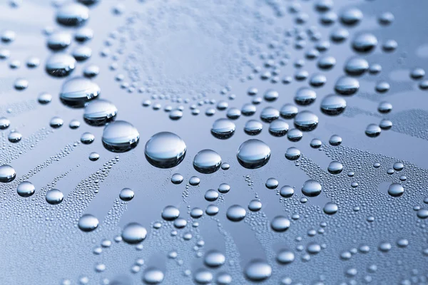 Water drop dew drop effect nano effect lotuseffekt blue impregnation repels rain deflectorÄnderungen — Stock fotografie