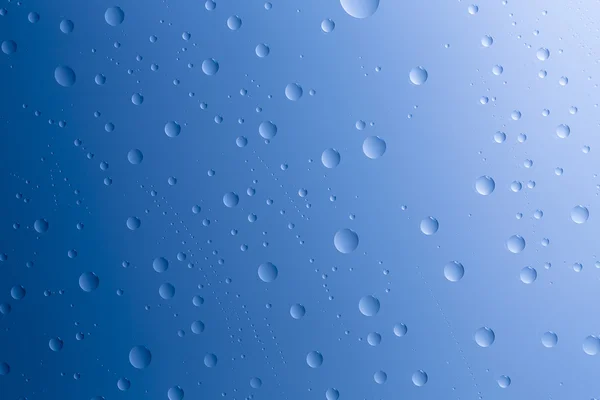 Goutte d'eau goutte de rosée effet nano effet lotuseffekt bleu imprégnation repousse la pluie deflector/nderungen — Photo