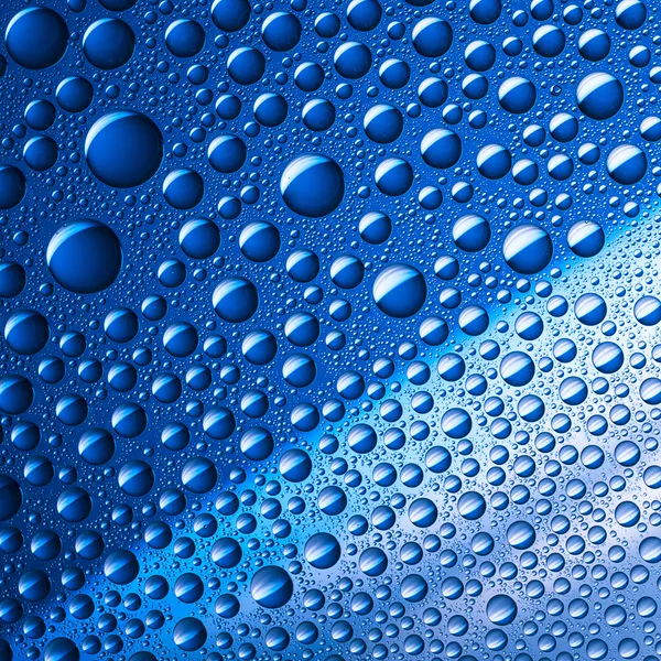 Gota de agua efecto gota de rocío nano efecto lotuseffekt impregnación azul repele la lluvia deflectorjalá nderungen — Foto de Stock