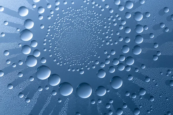 Water drop dew drop effect nano effect lotuseffekt blue impregnation repels rain deflectorÄnderungen — ストック写真