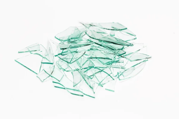 Glas heap glassbreak glas spricka skador försäkring splinter brutit skärvor stöld inbrottstjuv olycka — Stockfoto