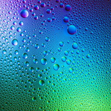 Water drops spectral colors blue purple green gradient rainbow colorful beading lotuseffekt tau sealing clipart