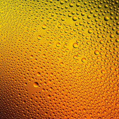 Waterdrops spektral degrade turuncu sarı altın renkleri gökkuşağı renkli boncuk lotuseffekt tau sızdırmazlık