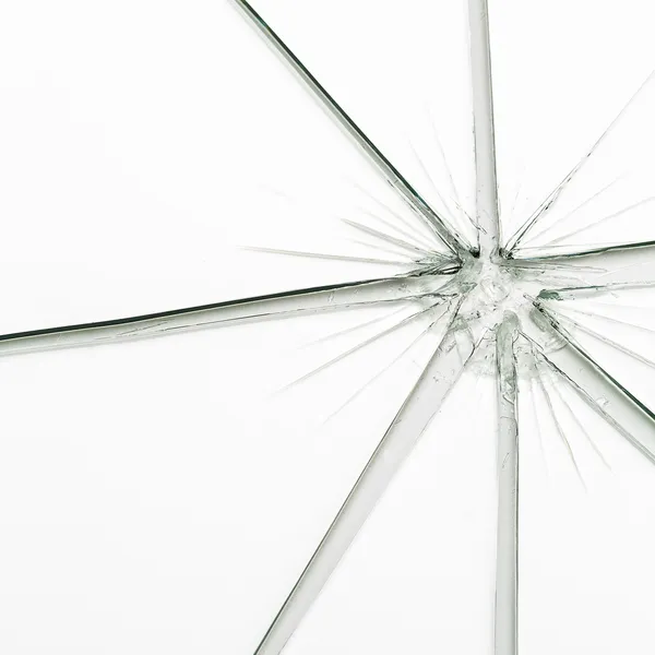 Glassbreak glass crack damage insurance splinter broken shards theft burglar accident — Stock Photo, Image