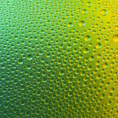 Waterdrops spektral degrade yeşil altın sarı doğa gökkuşağı renkli boncuk lotuseffekt tau sızdırmazlık renkler
