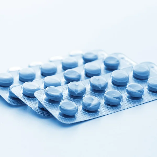Spirin tablet pack doktor předpis pilulek doktor drogové zdraví lékárna chřipka — Stock fotografie