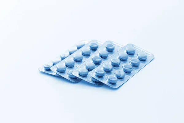 Espirina tableta paquete médico prescripción píldoras médico medicamento salud farmacia gripe —  Fotos de Stock