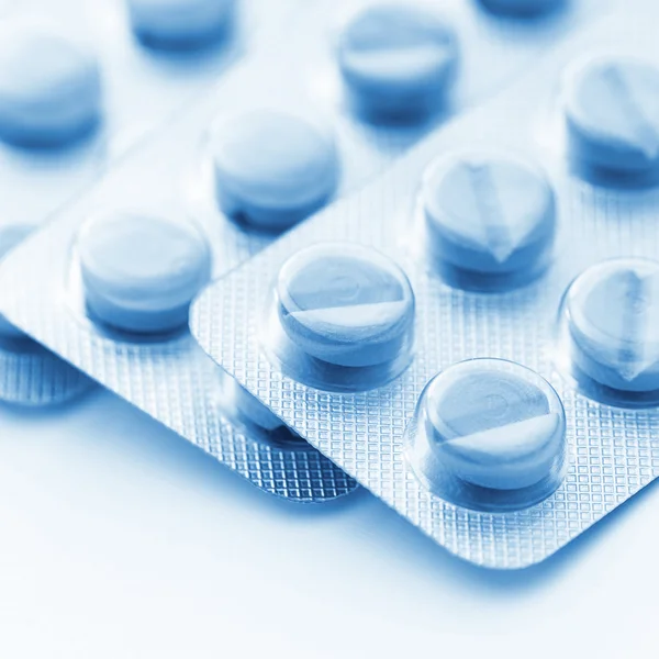 Espirina tableta paquete médico prescripción píldoras médico medicamento salud farmacia gripe — Foto de Stock