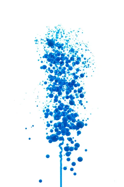 Oil paint Cyan blue balls bubbles print cmyk color model druckerei splash farbklecks colorful — Stock Photo, Image