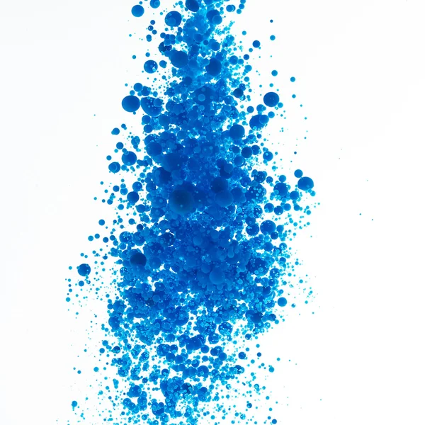 Pittura ad olio Cyan blu palle bolle stampa cmyk colore modello druckerei schizzi farbklecks colorato — Foto Stock
