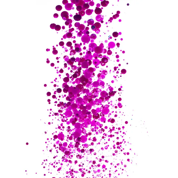 Oljefärg magenta bollar bubblor skriva ut CMYK-färg modell druckerei splash farbklecks färgglada — Stockfoto