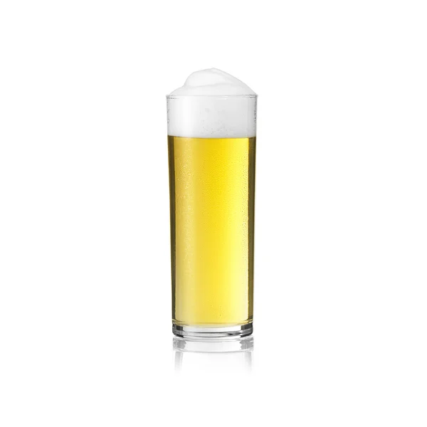 Beer glass cologne kölsch dew drops beer froth foam crown gold carnival alcohol brewery isolated — Stock Fotó