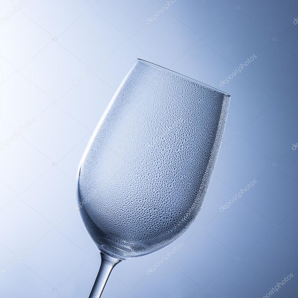 Wine glass glass condensation droplets water drops dew cool shod gastronomy drinking water
