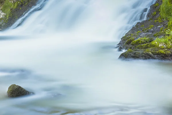 Waterfall stones rock ardennes bach river water running spring water rapids creek foam — Stock Photo, Image