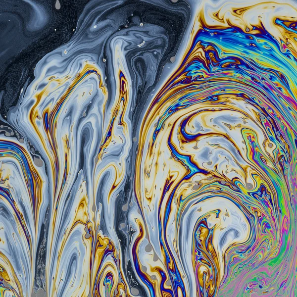 Szappan szappan film-film szappan liquidart absztrakt szivárvány művészeti színes csíkok textúra — Stock Fotó