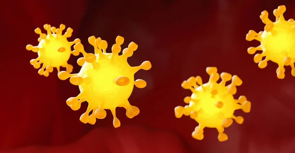 Патогенні Віруси Викликають Інфекцію Організмі Господаря Спалах Вірусних Захворювань — стокове фото
