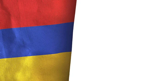 Armenia Flag Isolated White Copyspace Rendering — Foto Stock