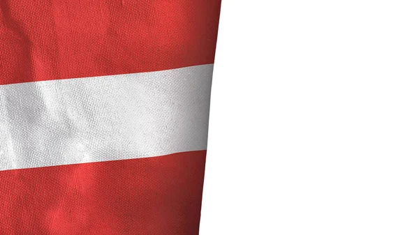 Austria Flag Isolated White Copyspace Rendering — Stock fotografie