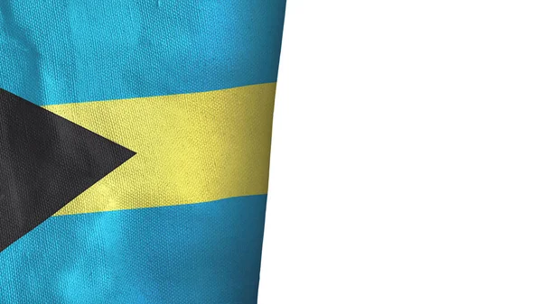 Bahamas Flag Isolated White Copyspace Rendering — 图库照片