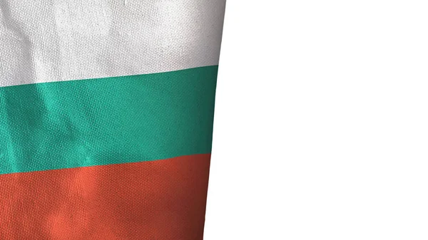 Bulgaria Flag Isolated White Copyspace Rendering — Stockfoto