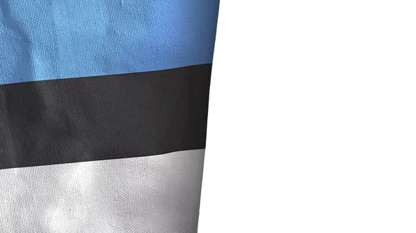 Estonia Flag Isolated White Copyspace Rendering — Stock fotografie