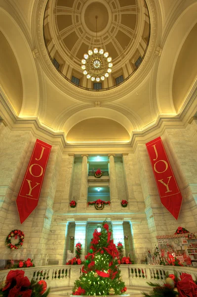 Arkansas capitol Rotundan julgran. — Stockfoto