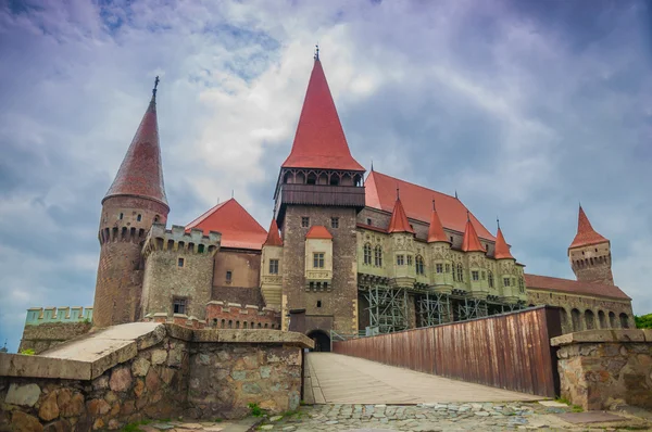Corvins' slott, Rumänien Royaltyfria Stockbilder