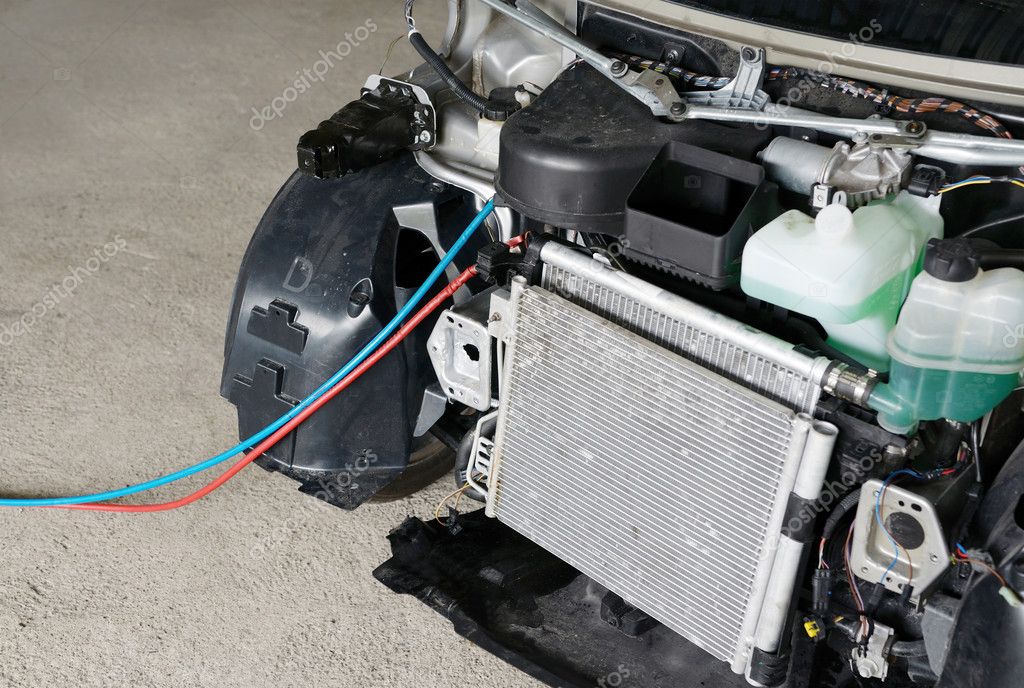 Car air conditioner repair — Stock Photo © costasss 46170631