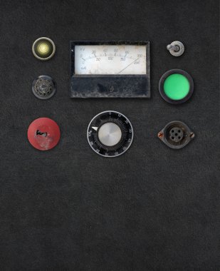 Vintage ampere meter dashboard