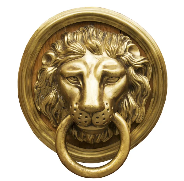 Lion Head Door Knocker, Ancient Knocker — Stock Photo, Image