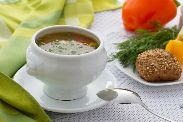 Csirke leves zöldség — Stock Fotó
