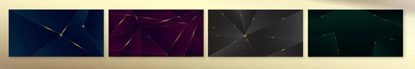 Golden Dark Blue Black Green Purple Geometry Wallpaper 약자이다 Vip — 스톡 벡터