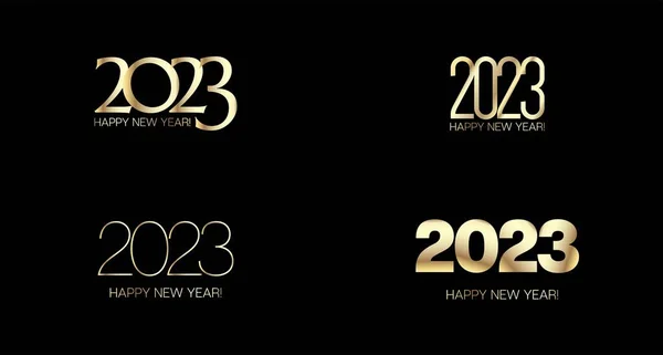 2023 Happy New Year Frame Design Nobil Model Brand Crăciun — Vector de stoc