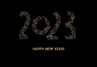 Altın Parıltısı 2023 Konfeti Kutlama Bayrağı. Noel Logosu Duvar Kağıdı. 2023 Mutlu Yıllar Poster Tasarımı. Kış Tatil Sınırı. Zengin 2023 Yeni Yıl Şablonu. Kutlama için Soylu Kış Kartı. 