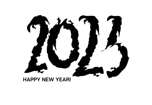 2023 Bannière Peinture Noir Blanc Graphique Vip 2023 New Year Illustrations De Stock Libres De Droits