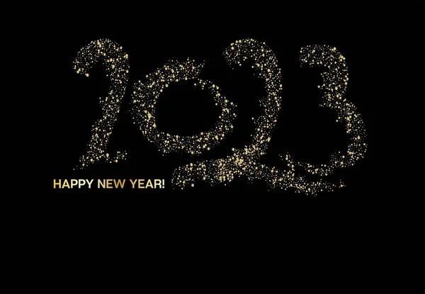 Bannière Célébration Confetti Gold Glitter 2023 Logo Noël Papier Peint Vecteur En Vente