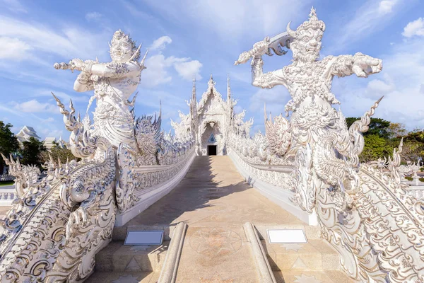 Weißer Tempel Wat Rong Khun Der Provinz Chiang Rai Thailand — Stockfoto