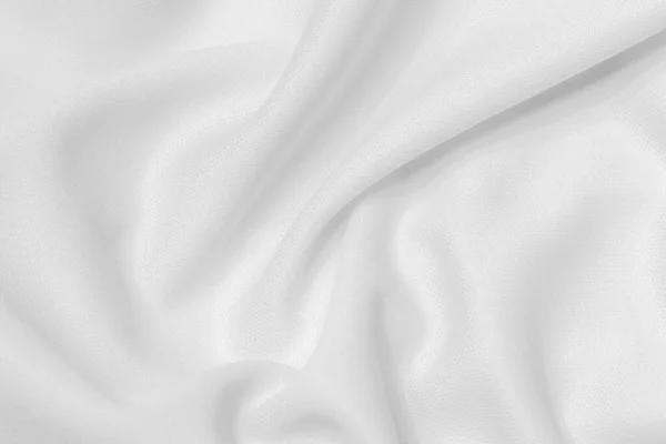 Vit Tyg Tyg Polyester Textur Och Textil Bakgrund — Stockfoto