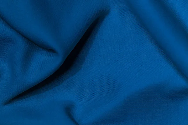 Mörkblå Tyg Tyg Polyester Struktur Och Textil Bakgrund — Stockfoto