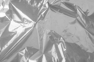 Gümüş plastik folyo arka plan. Kağıttan gümüş renginin soyut arkaplanı
