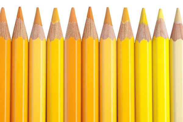 Yellow pencils isolated on white background — Stock Photo, Image