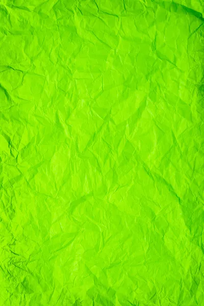 緑のしわくちゃの紙の背景 — ストック写真