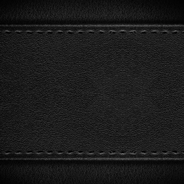 Black leather background — Stock Photo, Image